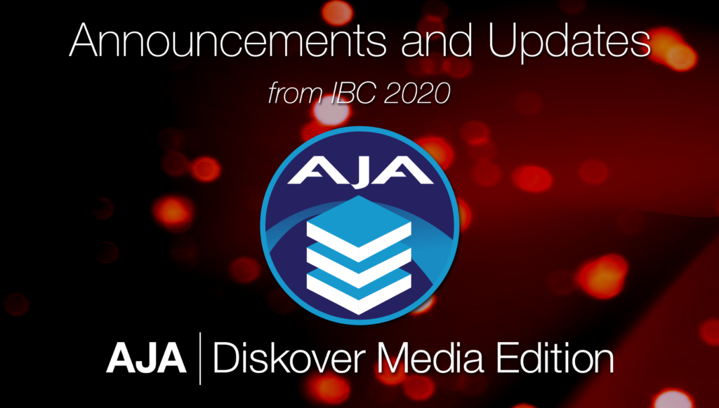 Header for Diskover's news section about announcements and updates from IBC 2022 regarding AJA Diskover Media Edition and its partnership with LucidLink and Telestream.