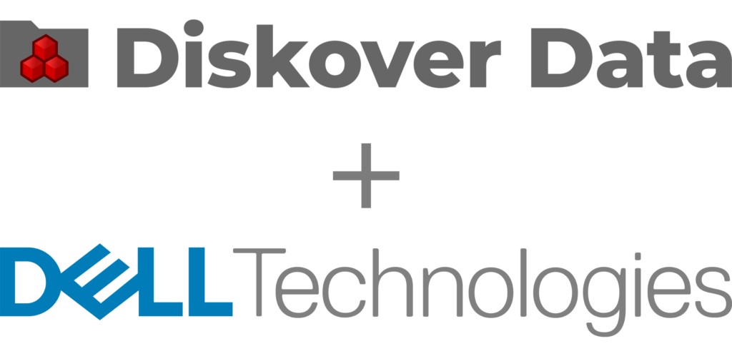 Diskover Data and Dell Technologies logo, technological partners