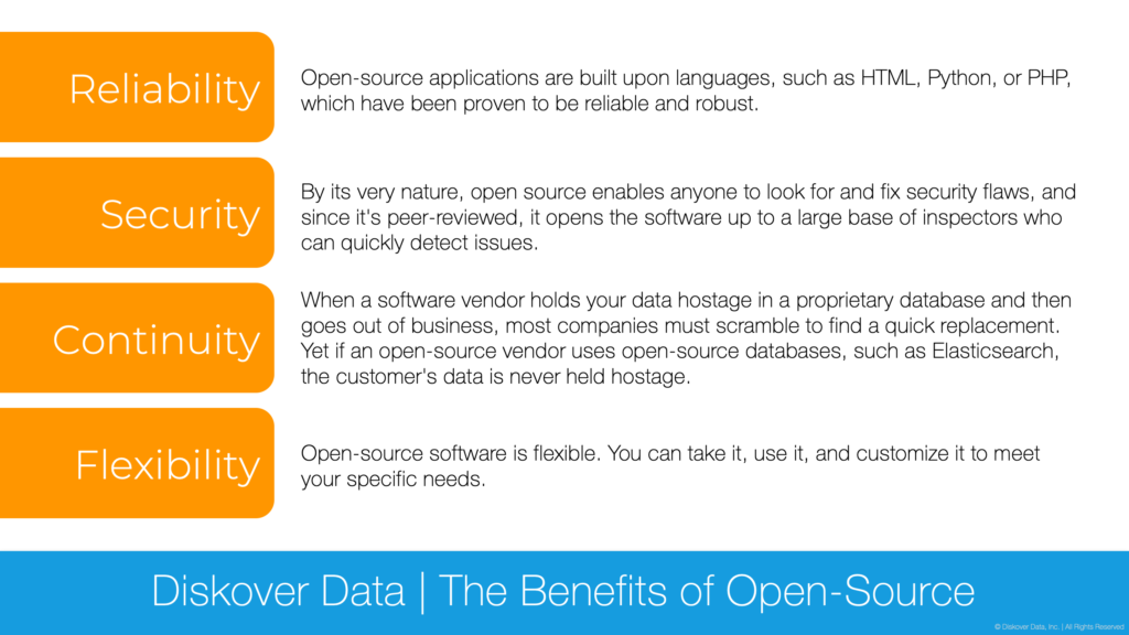 Due to its open-source infrastructure, Diskover allows for limitless extensibility, whether the plugins are developed by Diskover, third parties, and/or end users. Our data management solution offers various data management tools and File Actions, which allow end users to take action on files directly from the user interface.