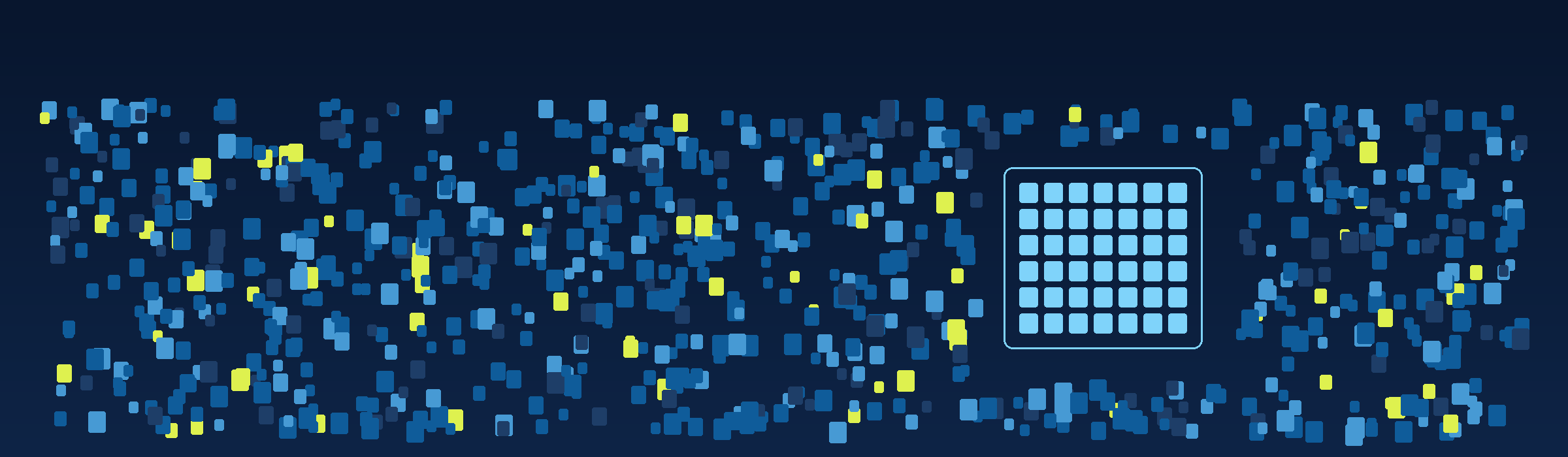 Data outside OSDU shown as a large field of energy files around a small, organized platform core
